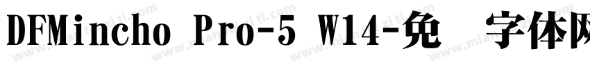 DFMincho Pro-5 W14字体转换